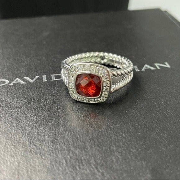 Authentic David Yurman original packaging ladies size 7 Red Diamond Ring - Picture 4 of 7
